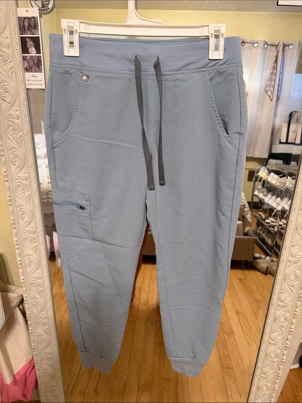 Women’s  Light Blue Jogger Pants with Drawstring